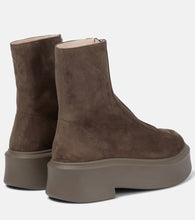 The Row Zipped Boot 1 suede boots
