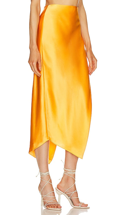 The Sei Bias Skirt in Orange