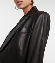 The Sei Cropped leather blazer