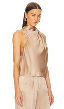 The Sei High Neck Drape Top in Neutral