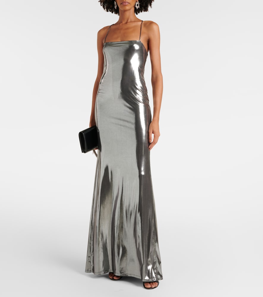The Sei Metallic jersey gown