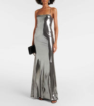The Sei Metallic jersey gown
