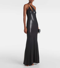 The Sei One-shoulder metallic jersey gown