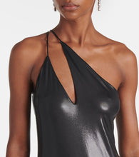 The Sei One-shoulder metallic jersey gown