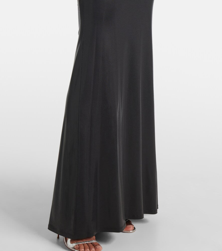 The Sei One-shoulder metallic jersey gown