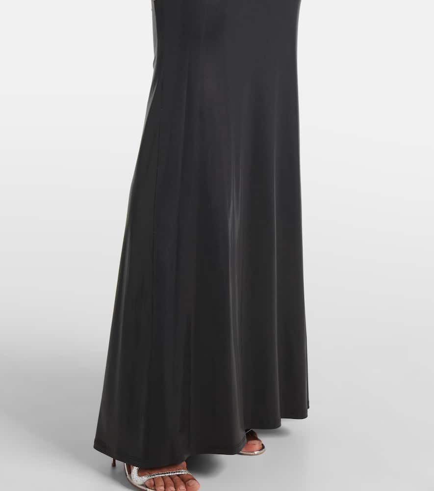 The Sei One-shoulder metallic jersey gown