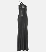 The Sei One-shoulder metallic jersey gown