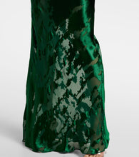The Sei One-shoulder satin and velvet gown