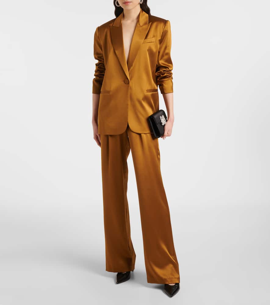 The Sei Oversized silk satin blazer