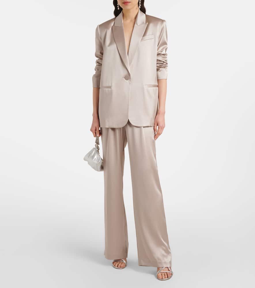 The Sei Oversized silk satin blazer