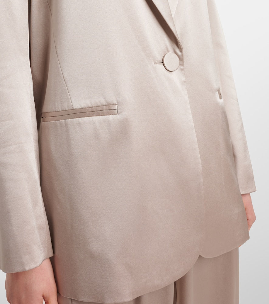 The Sei Oversized silk satin blazer