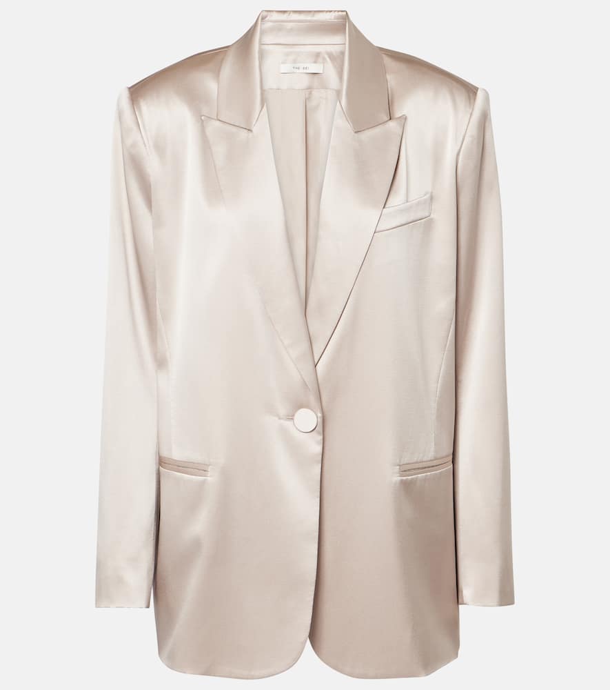 The Sei Oversized silk satin blazer