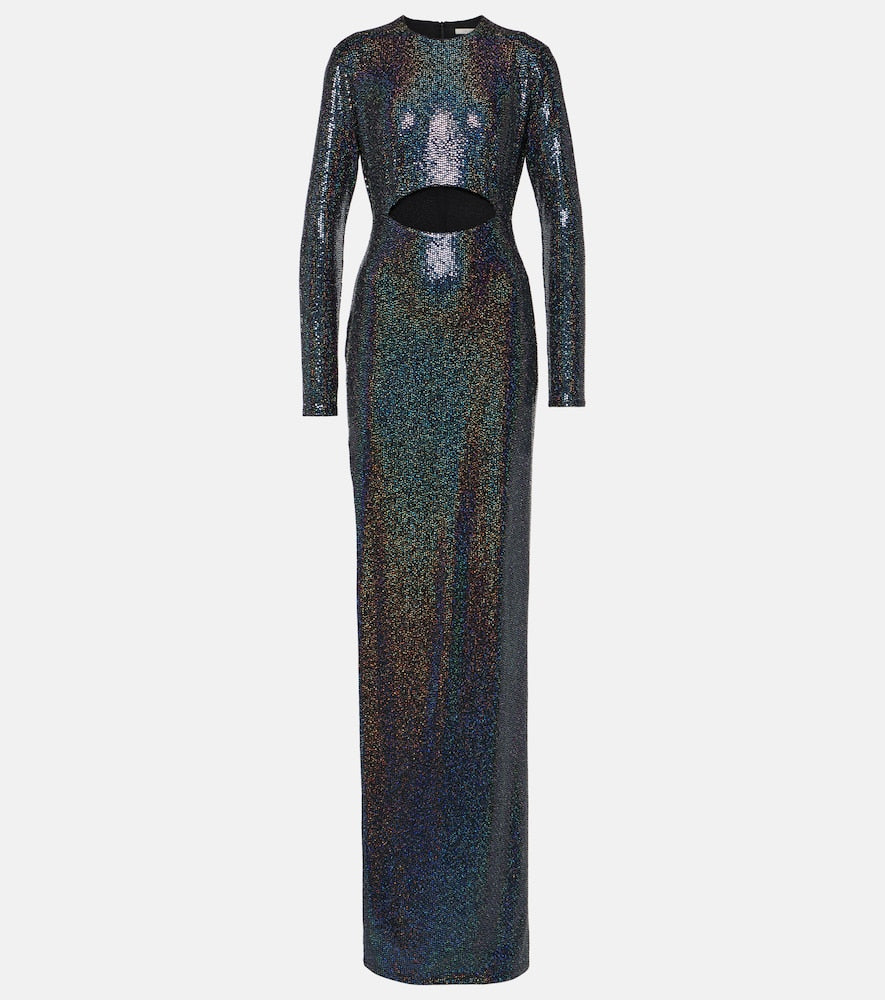The Sei Sequined cutout gown. Sei亮片镂空礼服