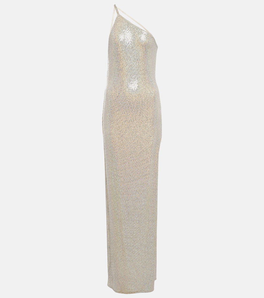 The Sei Sequined one-shoulder gown. Sei亮片单肩礼服