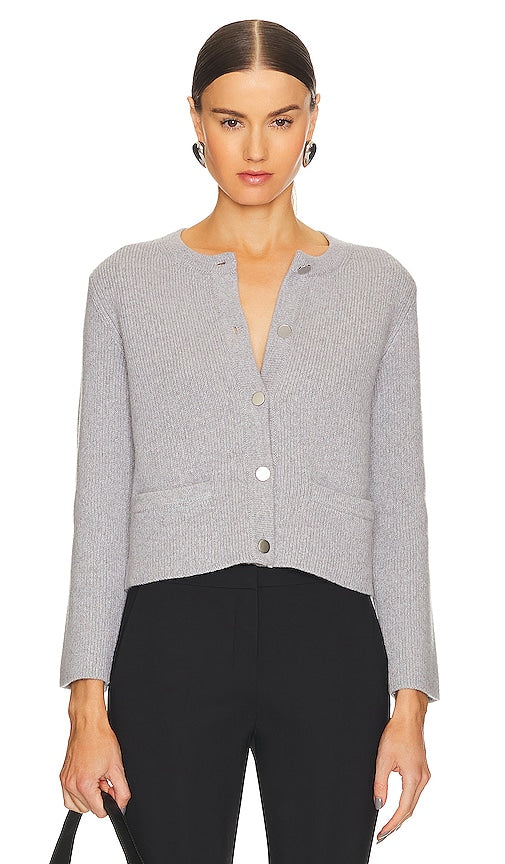 Theory Classic Knit Jacket in Grey