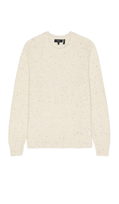 Theory Dinin Woolcash Donegal Sweater in Cream - Theory Dinin Woolcash Donegal Pull en crème - Theory Dinin Woolcash Donegal 奶油色毛衣 - Theory Dinin Woolcash Donegal Pullover in Creme - Theory Dinin 울캐시 도네갈 스웨터 - Maglione Theory Dinin Woolcash Donegal in crema