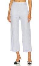 Theory High Waisted Straight Leg Pant in Baby Blue - Pantalon droit taille haute Theory en bleu bébé - Theory 淡蓝色高腰直筒裤 - Theory-Hose mit hohem Bund und geradem Bein in Babyblau - Theory 하이웨이스트 스트레이트 레그 팬츠 - Pantaloni a gamba dritta a vita alta Theory in celeste