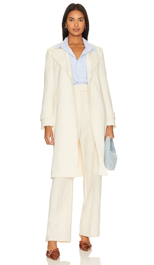 Theory Oaklane Coat in Cream - Manteau Theory Oaklane en crème - Theory Oaklane 奶油色外套 - Theory Oaklane Mantel in Creme - Theory Oaklane 코트 색상 - Cappotto Theory Oaklane in crema