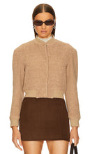 Theory Shrunken Fleece Teddy Jacket in Tan