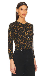 Theory Tortoise Cardigan in Brown