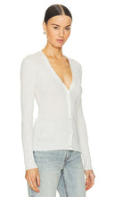 Theory Wide Rib Cardi in Ivory