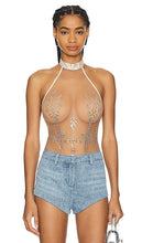 Thistle and Spire Dripping in Jewels Bodysuit in Metallic Gold - Thistle and Spire Dripping in Jewels Body en or métallisé - Thistle and Spire 金属金色珠宝连体衣 - Distel- und Spire-Tropfen-in-Juwelen-Body in Metallic-Gold - Thistle and Spire Dripping in Jewels 바디수트 - Body con cardo e guglia gocciolanti in gioielli in oro metallizzato