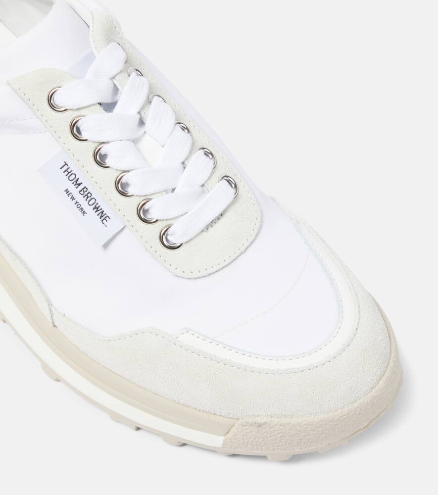 Thom Browne Alumni Trainer suede-trimmed sneakers