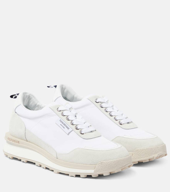 Thom Browne Alumni Trainer suede-trimmed sneakers
