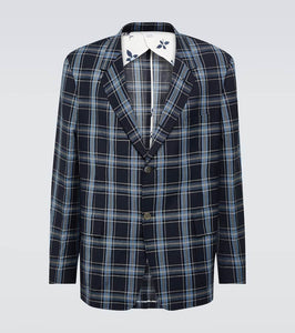 Thom Browne Checked wool and linen blazer