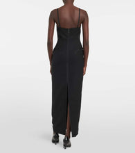 Thom Browne Corset wool and silk maxi dress