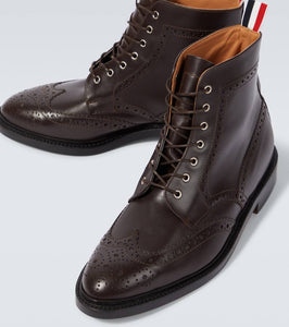 Thom Browne Leather lace-up brogue boots