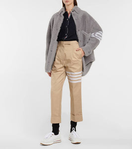 Thom Browne Mesh and suede-trimmed sneakers