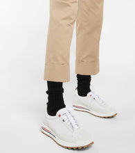Thom Browne Mesh and suede-trimmed sneakers
