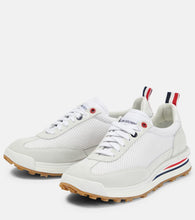 Thom Browne Mesh and suede-trimmed sneakers