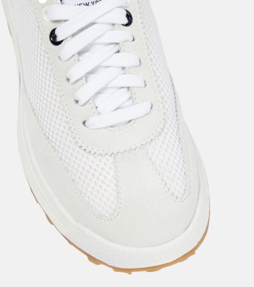 Thom Browne Mesh and suede-trimmed sneakers