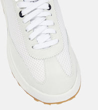 Thom Browne Mesh and suede-trimmed sneakers
