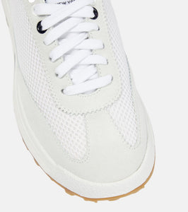 Thom Browne Mesh and suede-trimmed sneakers