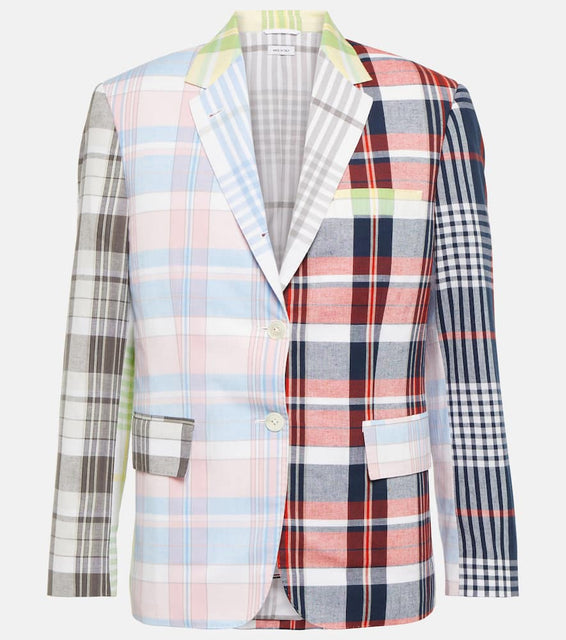 Thom Browne Patchwork cotton blazer