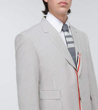 Thom Browne Tricolor pinstriped cotton blazer