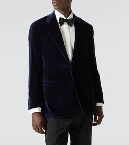 Thom Sweeney Cotton velvet tuxedo jacket