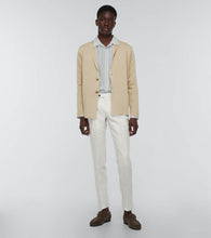 Thom Sweeney Single-breasted cotton knit blazer