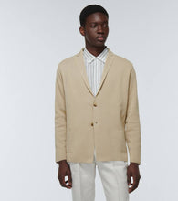 Thom Sweeney Single-breasted cotton knit blazer