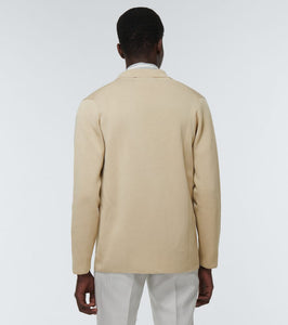 Thom Sweeney Single-breasted cotton knit blazer