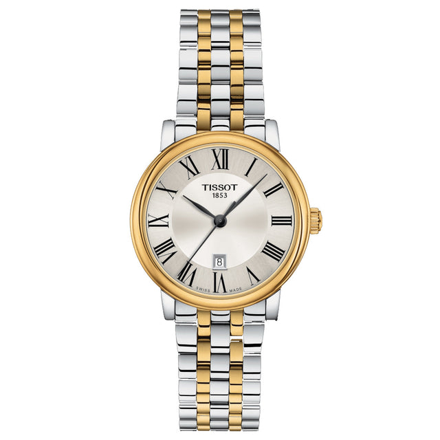 Tissot Carson Premium Lady Silver-Tone Dial Two-Tone Watch 30mm - T1222102203300