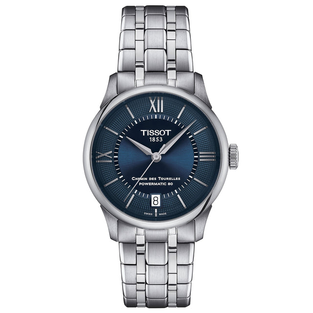 Tissot Chemin des Tourelles Powermatic 80 Navy Blue Dial Stainless Steel Watch | 34mm | T139.207.11.048.00