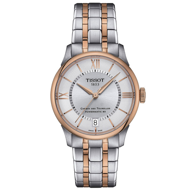 Tissot Chemin des Tourelles Powermatic 80 Silver-Tone Dial Two-Tone Stainless Steel Watch | 34mm | T139.207.22.038.00