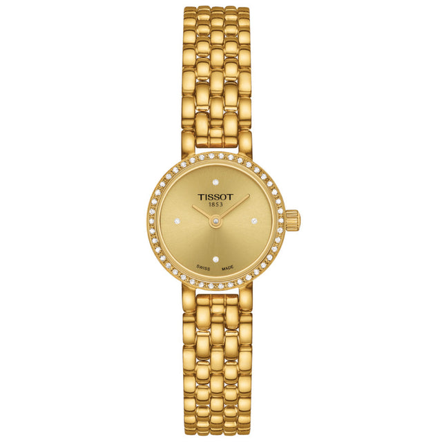 Tissot Lovely Round Champagne Dial Yellow Gold PVD Stainless Steel Watch 19.5mm - T1400096302600