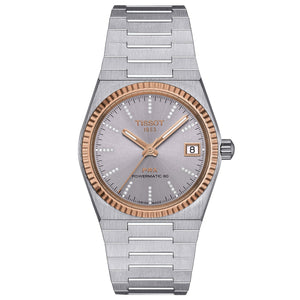Tissot PRX POWERMATIC Stainless Steel and Rose Gold Bezel Watch | 35mm | T9312074133600