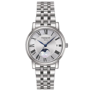 Tissot T-Classic Carson Premium Lady Moonphase Quartz Stainless Steel Bracelet Watch | 32mm | T1222231103300