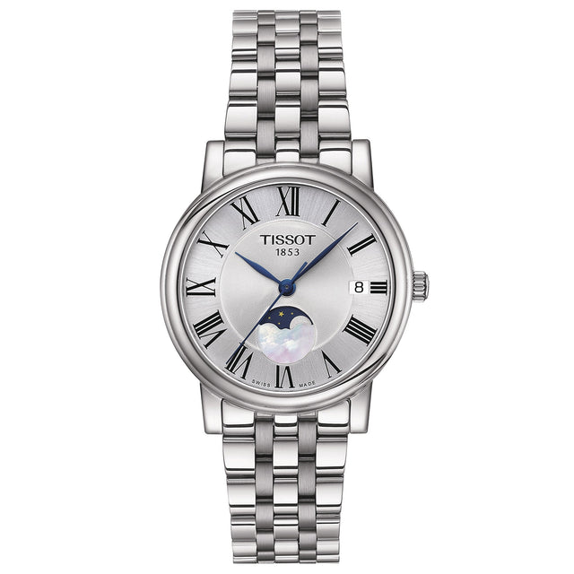 Tissot T-Classic Carson Premium Lady Moonphase Quartz Stainless Steel Bracelet Watch | 32mm | T1222231103300